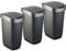 Rotho Twist Set Swingeimer 3tlg. 50 l TWIST, Kunststoff (PP) BPA-frei, schwarz/anthrazit, 3x 50l (40.1 x 29.8 x 60.2 cm)