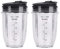 2 tazas de repuesto para licuadora Ninja de 18 onzas con tapa para Ninja IQ BL480 BL642 BL450 BL682 BL480, BL490, BL640 BL680