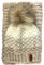 kennydoo Mütze & Schal Set / 2 teilig/Damen Kombi - Beanie mit großem Bommel und Loop/kuschelig gestrickt (beige)