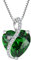 YL Damen Herz Halskette 925 Sterling Silber Anhänger Mai Geburtsstein Smaragd Kette Schmuck Geschenke für Mutter ihre Frau Freundin