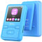 Clip MP3 Player with Bluetooth 5.0, Portable Music Player with Earphones, Built-in 32GB Memory, Voice Recording, FM Radio, Pedometer, Mini Ultra-Light MP3, Great for Sports, Support up to 128GB (Blue)