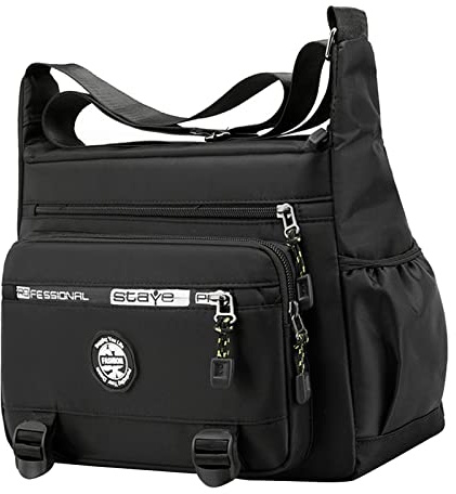 Harilla Herren Umhängetasche Handtasche Umhängetasche Große Kapazität Verstellbarer Schultergurt Mehrere Taschen Tasche Tragetasche für Strand Outdoor