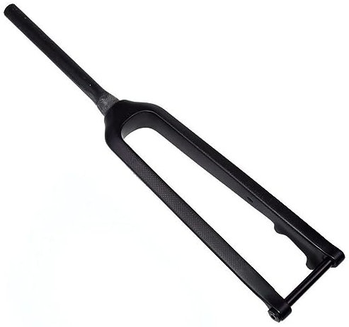 LHHL Fourche Rigide VTT Fibre De Carbone 26/27.5/29 Fourche Avant Vélo De Montagne Tube Conique 1-1/8 Fourche De Vélo Frein À Disque 15x100mm Fourche De Vélo (Color : Black-Matte, Size : 27.5)