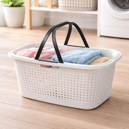 Wäschekorb Wäschesammler Wäschebox Wäschebehälter Wanne tragbar mit Henkel B60xL40XH26cm