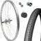 Felge komplett hinten + Reifen + Kammer 28 x 1,75 Zoll Fahrrad Aluminium/Stahl 28 x 1,75 – Citybike – Fahren – Trekking – Befestigungsmuttern und Flap inklusive 700 x 35