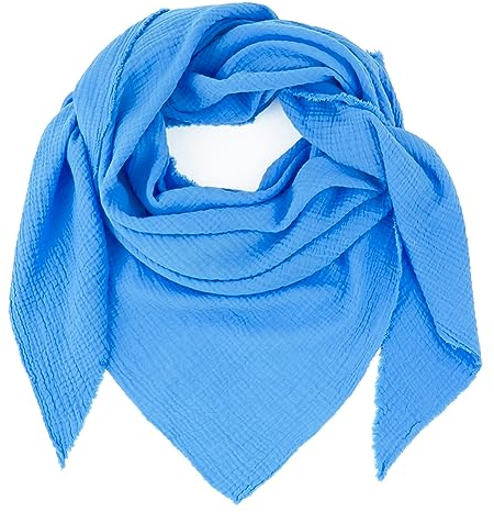 Gloop Damen Schal XXL Strick Dreieck Halstuch Baumwolle Dreieckstuch Musselin ohne Kratze an Haut Made in Italy