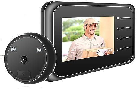 ThikK Video Peephole Doorbell Camera Video-eye Auto Record Electronic Ring Night View Digital Door Viewer Entry Home Security(Videoeye 12cm door)