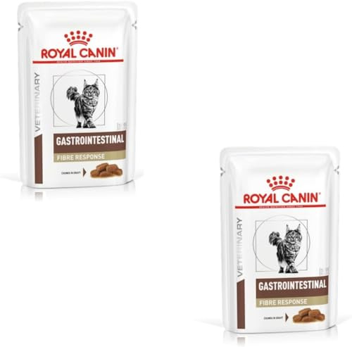 Gastrointestinal Fibre Response | Nassfutter für Katzen | 2 x 12 x 85 g | Royal Canin Veterinary | Diät-Alleinfuttermittel | Zur Unterstützung der normalen Darmfunktion | Mit Psyllium | Doppelpack