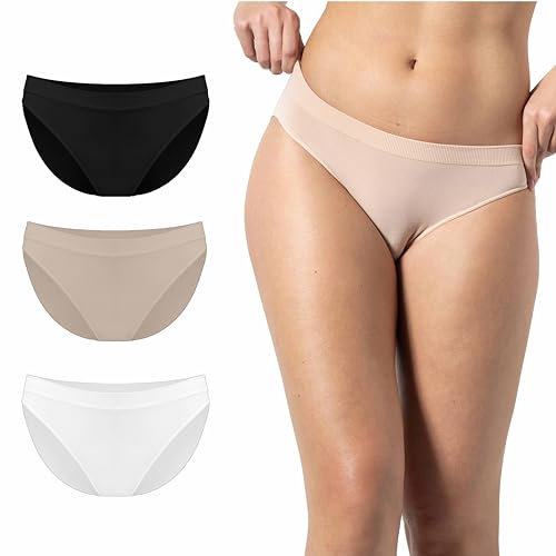Risalti Culotte Femme Bambou 3 Pcs - Culottes Et Slips Femme Respirant, Plus Douce Que la Culotte Femme Coton, Culotte sans Couture Femme, Lot Culotte Femme, Vêtements Femme - Made in Italy