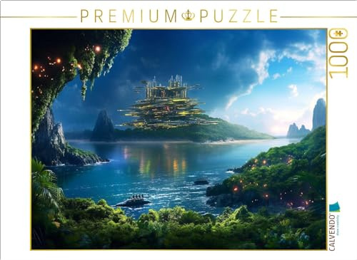 CALVENDO Puzzle Science Fiction - Reise zu fremden Planeten - Refugium | 1000 Teile Lege-Größe 64 x 48 cm Foto-Puzzle für glückliche Stunden