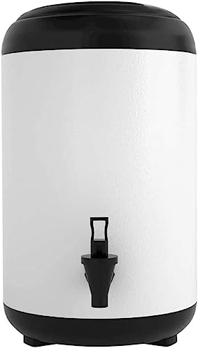 ANSNOW Enfriador Dispensador de Bebidas Aislado, Contenedor Termo de Acero Inoxidable con Soporte, Barril de Té de Leche Caliente Aislado para Té, Agua, Bebidas de Café/-/8L