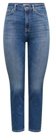 ONLY Female Straight-Fit Jeans ONLEMILY Hohe Taille Gerade geschnitten Knöchellang Jeans