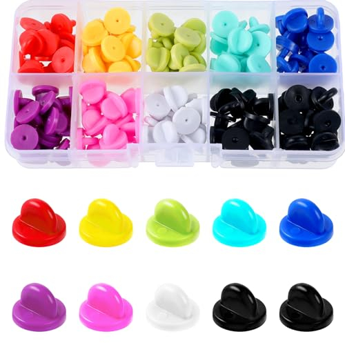 Lot de 150 broches en caoutchouc - Fermoir papillon - Multicolore - Pour chapeaux et chapeaux