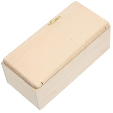 Toyvian Miniatur Holz Kühlschrank Für Puppenhaus Unlackiertes Möbelstück Für Kreative Küchendekoration Für -projekte Und Realistische Szenen