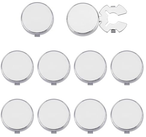 FINGERINSPIRE 5 Paires Cache Boutons pour Chemises Hommes - Boutons de Manchette en Laiton Poignets en Platine pour Chemises D'Affaires ou Formelles