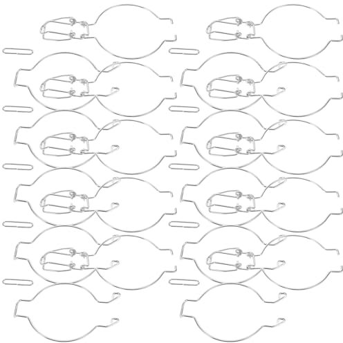 ABOOFAN Glass Canning Jar Accessories Wire Clamp Wide Mouth Glass Jars Sealed Buckle Metal Kitchen Storage Can Wire Locking Sealing Buckle Replacement Silver