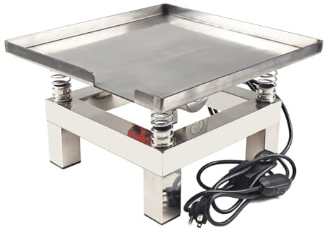 Mini Concrete Vibration Table 13.78 X 13.78 inches Small Vibrating Test Bench Stainless Steel 110V Compactor Platform for Laboratory Warehouse Workshop