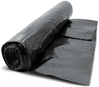 Silver Star Damp Proof Membrane, 500 x 100 cm, 1200 Gauge Polythene Sheet, Mineral Material, Rectangular, BS EN 13707 Certified (Black, 3m x 4m)