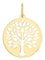 Amor Motivanhänger Gold 375/9ct Damen Anhänger, 2 cm, Gold, Lebensbaum, Kommt in Schmuck Geschenk Box, 2039196