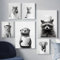 Affiche Murale Noir et Blanc Humour Animaux Photos Deco Salle de Bain Tableau 30x40 Poster WC Art Affiche Drole Toilette Tableau Humoristique WC Toile Poster Mural Chambre Adulte Rigolo Funny Amusante