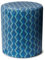 ESSENZA Pouf Tesse Reef Green, Ø 40 cm - 100% Polyester Samt - Blumen