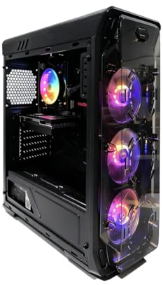 STGsivir Gaming PC, Gaming Computer Desktop Tower, GeForce RTX 3050 6GB, Core i7 8th up to 4.1 GHz, 32GB DDR4 RAM, 1TB SSD, WIFI 6, BT 5.0, RGB Fan x3, Windows11 PRO