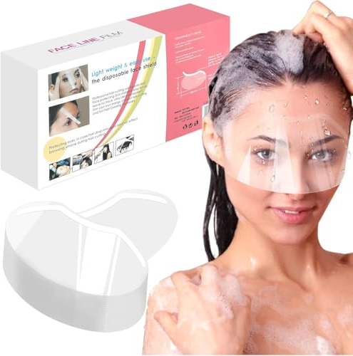 EBANKU 300PCS Microblading Shower Face Shields Visors, Disposable Face Shields Makeup Eye Shield for Hairspray Salon Supplies and Eyelash Extensions Eye Eyelid Aftercare
