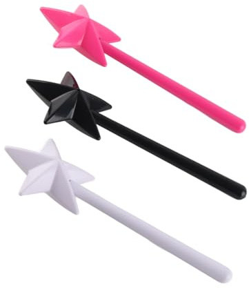 CHICIRIS Salero con Forma de Estrella, Dispensador de Condimentos Preciso para Mesa de Comedor, Color Rosa, Negro y Blanco, 3 uds.