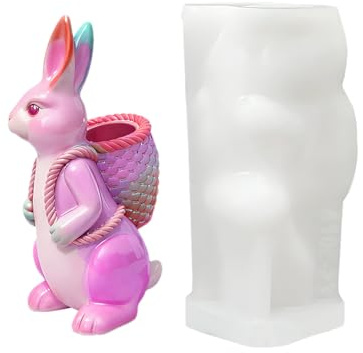 3D-Osterhasen-Form – Silikon-Bastelguss, Urlaubsputz-Skulptur-Set, kreatives Kunstzubehör für Partyplaner, Lehrer, Bastel-Enthusiasten, Heimwerker-Werkstätten, Schmuckhersteller, Designer