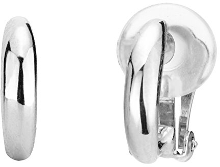 Traveller Ohrclip Damen - Halb Creolen schmal - platiniert - 156795