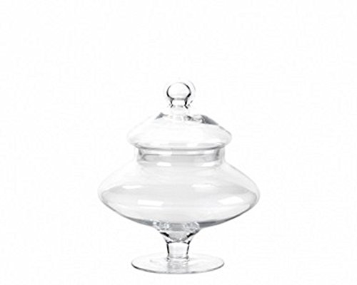 Zelda Bomboniere Pot avec couvercle ampoule à biscuit pour confiture D.20 x H.26 verre