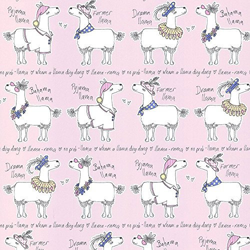 Belgravia Decor Llama-rama Blush Wallpaper 9731 - Childrens Kids Nursery Animal