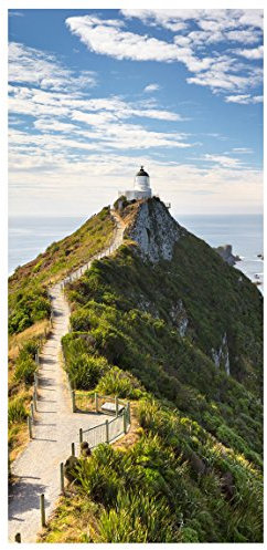 Bilderwelten Raumteiler Nugget Point Leuchtturm und Meer Neuseeland 250x120cm ohne Halterung