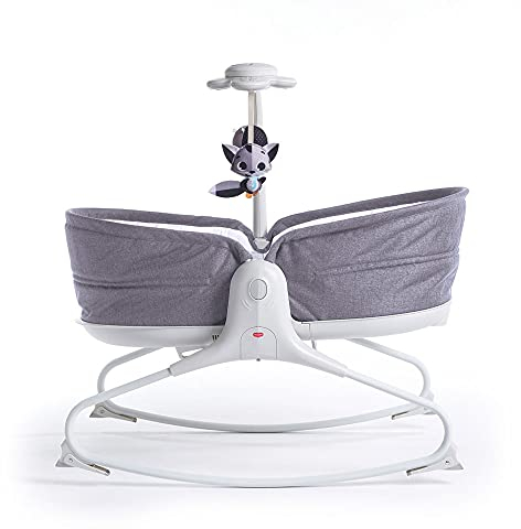 Tiny Love Rocker Babywippe, 0+ Monate, bis zum 9 kg, Schaukelwippe für Babys mit 3 verstellbaren Liegepositionen, inkl. Musik-Spielzeug mit 9 Melodien, Magical Tales, Redesign Grey