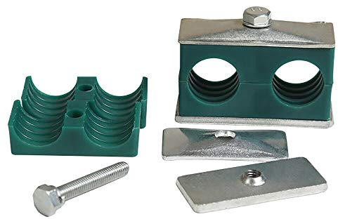 Hydraulische Rohrschelle 2 Stück Kunststoff-Rohrschellen Twin/Double Standard metrische Schlauchschellen für 15 mm Außendurchmesser Rohr