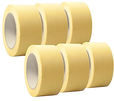 6 Rollen 'Premium' Malerkrepp | Abdeckband | Kreppband für Malerarbeiten | 19-200mm, Abmessungen:50mm x 50m