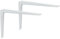 Regalträger Regalhalter Regalwinkel 150mm x 200mm Winkelträger - Regalkonsole zur Wandmontage 2 Stück Aluminium Regalhalterung Wandregal Weiß Winkelkonsole für Mikrowellen Schwerlastwinkel