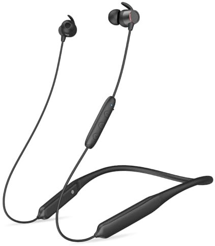 Tecno Bluetooth Headphones, 60H Playtime, Bluetooth 5.3 Wireless Neckband Earphone, Deep Bass Headset for Sport, Running, Home,Traveling, IPX5 Waterproof, Built-in Mic with Magnetic Design