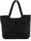 XLHH Damen Stroh Handtasche Tote, Sommer Strand Tasche Mehrfarbig Schultertasche mit Ledergriffe Henkeltasche Crossbody Einkaufstasche Basttasche (Schwarz)