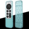 FINTIE Protective Case for Apple TV Siri Remote 2021 - Honey Comb Lightweight Anti Slip Shockproof Silicone Cover for Apple TV 4K / HD Siri Remote Controller (2nd Generation), Blue-Glow in The Dark