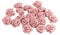 Creativery Satinrosen Mini 10mm x 20 Stück Satinröschen Aufnäher Deko Blumen Rosen zum Basteln Haarschmuck altrosa