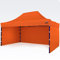BRIMO Partyzelt 100% Wasserdicht mit 3 Seitenteilen - 5 Jahre Garantie (3x4,5 m, Orange)