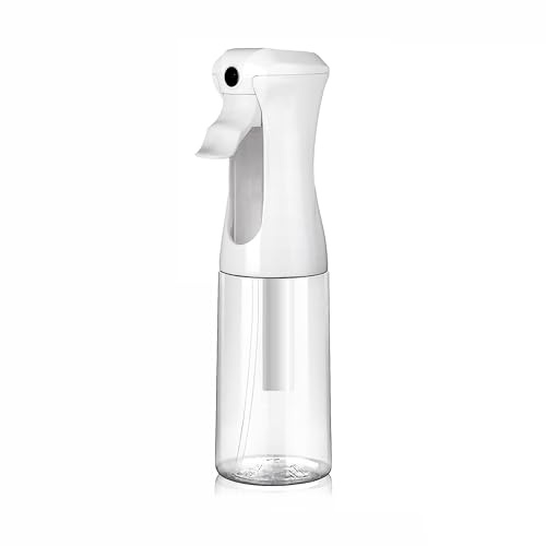 VIGOR PATH Continuous Spray Bottle – Fine Mist Mister Spray Bottle for Hair, Plants, Cleaning, Pets & Travel | Refillable Water Spray Bottles (200ml / 6.7oz) Clear