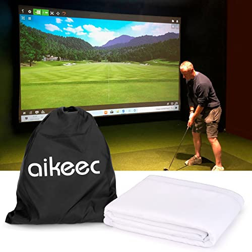 aikeec Simulatore di Golf Indoor Schermo di Proiezione Simulatori di Golf Schermo di Proiezione Con Fori Passacavi 14 Pezzi Per Allenamento Di Golf.