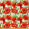 Mohnblumen Stoff Meterware Leuchtend roter Blumen Möbelstoff für Stühle Sofa Couch botanische Blätter Outdoor Stoff wasserdichter Dekorationsstoff für Heimwerkerprojekte 184x150cm Weiß Rot