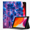 YENDOSTEEN Hülle für iPad Pro 9.7 mit Apple Pencil Halter,Blaue Lavendelblüten Lila Bokeh Klappständer Schutzhülle mit Automatischem Schlaf/Aufwach
