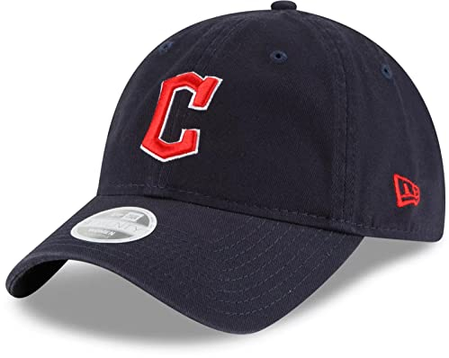 New Era MLB Core Classic 9TWENTY Team-Farbe, verstellbare Kappe für Damen, Einheitsgröße, Cleveland Guardians Navy, Einheitsgröße