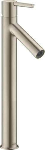 hansgrohe AXOR Starck Einhebel-Waschtischmischer 250 für Waschschalen mit Hebelgriff ohne Zugstange, 10103820, Farbe: Brushed Nickel