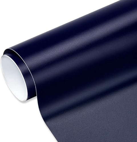VINYL FROG Rouleaux de vinyle adhésif permanent - 30,5 cm x 6,1 m - Bleu marine - Pour décoration d'autocollants, décoration de fête, décalcomanie de voiture, projets de bricolage