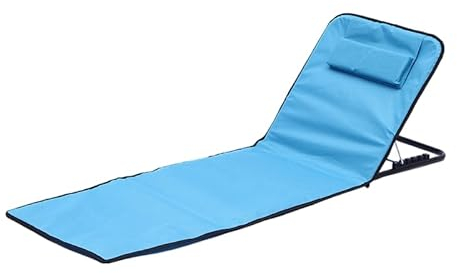 MaxxGarden Faltbare Strandmatte - Strandkorb - verstellbar - 2 Stück - blau